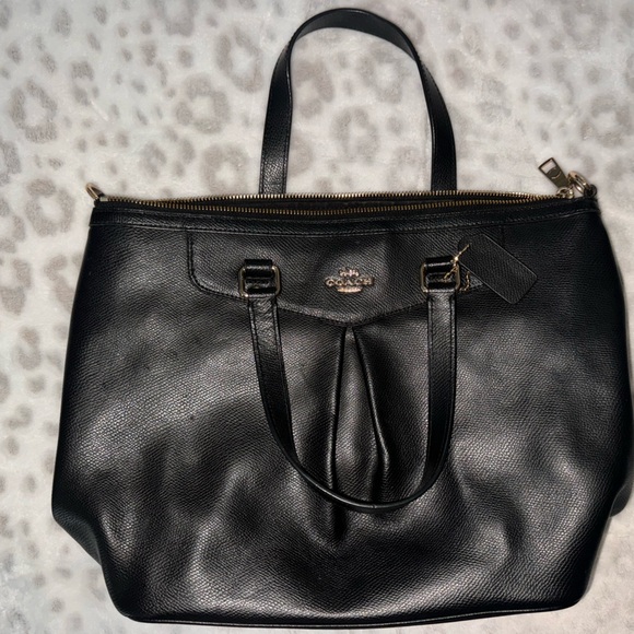 Gently Used Coach Satchel. $75 Black Leather. With Gold hardware. - Picture 7 of 7